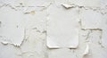 Textured wall with torn blank white posters Royalty Free Stock Photo