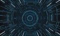 digital complex, abstract pattern with concentric circles and lines, creating sense depth and movement.