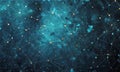 digital starry night sky, featuring network interconnected lines and dots in shades blue and black.