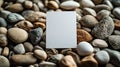 Modern White Canvas On Textured Pebbles Background For Website Hero Designs