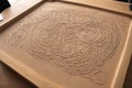 Desktop Sandbox that Automatically Creates Evolving Sand Art Based on Your Digital Workflow Royalty Free Stock Photo