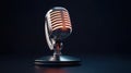 Microphone on a stand Royalty Free Stock Photo
