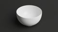 A white bowl with a smooth surface and a slightly curved rim. Royalty Free Stock Photo
