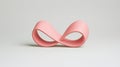 A pink infinity symbol sculpture. Royalty Free Stock Photo