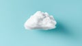 A white cloud against a light blue background. Royalty Free Stock Photo