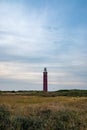 Solitary Lighthouse Overlooking Coastal Heathland