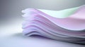 A stack of folded paper with a gradient background. Royalty Free Stock Photo