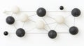 Abstract Artwork: A Wire Frame with Balls Royalty Free Stock Photo