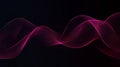 Abstract Digital Pink Wave Plexus Technology Background Data Stream Visualization Royalty Free Stock Photo