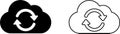 Cloud Sync and Refresh Icons Royalty Free Stock Photo