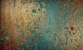 abstract featuring gradient blue, orange, and brown colors, with small circular splatters scattered Royalty Free Stock Photo