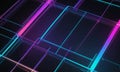 digital grid intersecting lines in various shades blue, purple, and pink, creating visually striking abstract