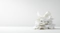 A pile of crumpled white paper. Royalty Free Stock Photo