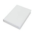 A close-up view of a white rectangular object with a textured edge Royalty Free Stock Photo