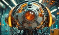 close up view robotic in factory