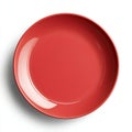 image produces a red plate, isolated against a transparent background Royalty Free Stock Photo
