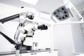 Image of a professional dental endodontic binocular microscope Royalty Free Stock Photo