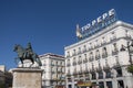 Madrid, Spain. September 21-2021: Puerta del Sol, Madrid, one of the famous landmarks of the capital, centre of Madrid, Spain.