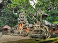 An image of a Pura Dalem Agung Padangtegal balinese hindu temple on Bali island in Indonesia