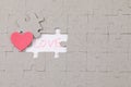 Image of Puzzle piece with love . Business, assemble Royalty Free Stock Photo