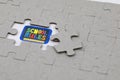 Image of Puzzle piece with school rules. Business, assemble