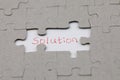 Image of Puzzle piece with solution Royalty Free Stock Photo