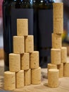 The image of the pyramid of wine corks Royalty Free Stock Photo