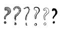 Image of question mark icon on white background Royalty Free Stock Photo