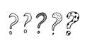 Image of question mark icon on white background Royalty Free Stock Photo