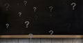 Image of question marks on black background Royalty Free Stock Photo