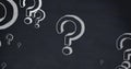Image of question marks on black background Royalty Free Stock Photo