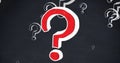 Image of question marks on black background Royalty Free Stock Photo