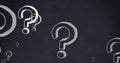 Image of question marks on black background Royalty Free Stock Photo