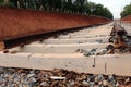 Railway Line Under Construction Close Shoot