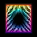 an image of a rainbow colored square on a black background Royalty Free Stock Photo