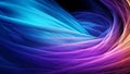 AI illustration of a black background and swirling, multicolored lines. Royalty Free Stock Photo