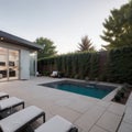 Real estate photography - New big luxury modern house in Montreal\'s suburb partially furnished with backyard empty rooms