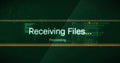 Image of receiving files processing text flashing digital interface