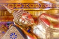 Image of reclining buddha with abstract background Royalty Free Stock Photo