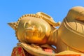 Image of Reclining Golden Buddha face. Royalty Free Stock Photo