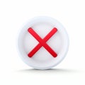 an image of a red cross on a white button Royalty Free Stock Photo