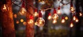 an image of red light bulbs Royalty Free Stock Photo