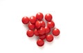 Image of red pills isolated with shadows Royalty Free Stock Photo