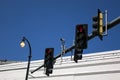 red traffic lights and security camera Royalty Free Stock Photo