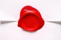 Image of red wax stamp over white paper Royalty Free Stock Photo