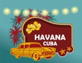 Image referring to the city of Havana in Cuba Royalty Free Stock Photo