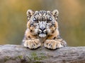 An image of a relaxed female snow leopard, Panthera uncia. Royalty Free Stock Photo