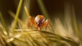 Tick Clinging to a Grass Straw, waiting for it\'s prey.