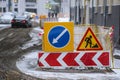 Repair road signs outdoor
