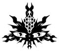 Eyes with sephiroth tree, tattoo, isolated.